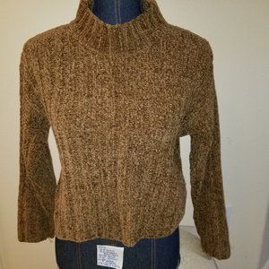 #413 NWOT Reference Point Brown Chenille Sweater S